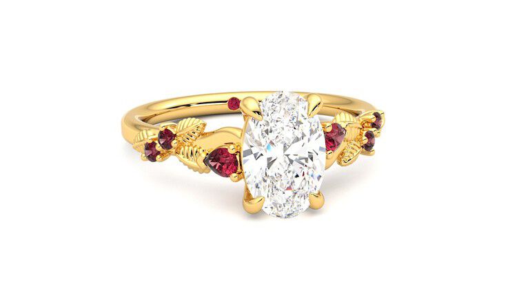 Taylor & Hart Lierre Oval Engagement Ring 360 degree image 3