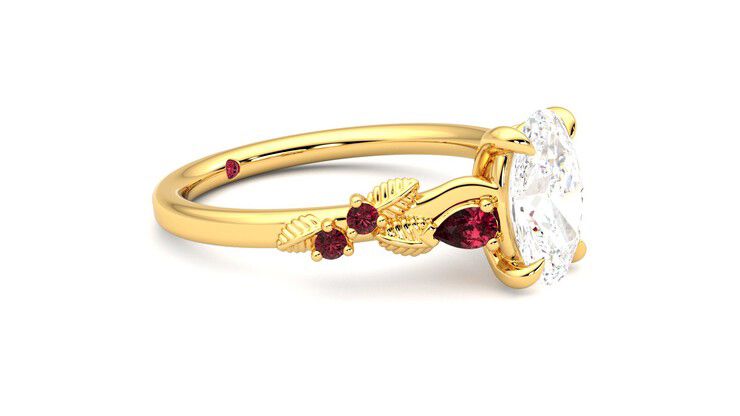 Taylor & Hart Lierre Oval Engagement Ring 360 degree image 7