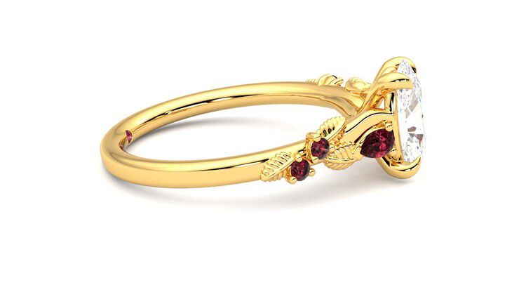Taylor & Hart Lierre Oval Engagement Ring 360 degree image 9