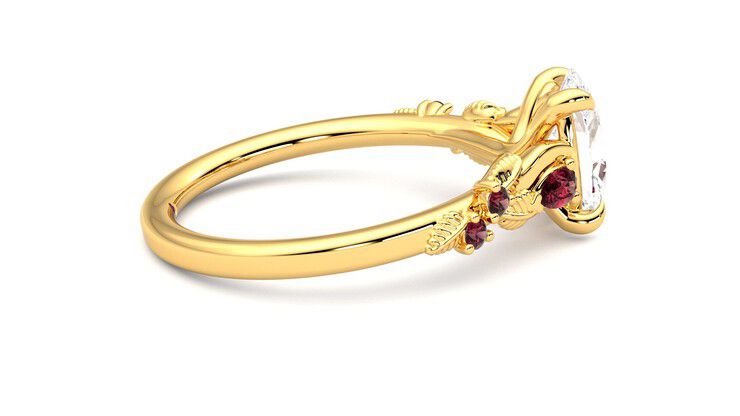 Taylor & Hart Lierre Oval Engagement Ring 360 degree image 10
