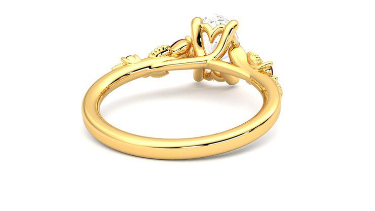 Taylor & Hart Lierre Oval Engagement Ring 360 degree image 14