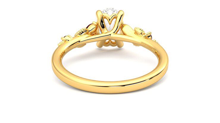Taylor & Hart Lierre Oval Engagement Ring 360 degree image 15