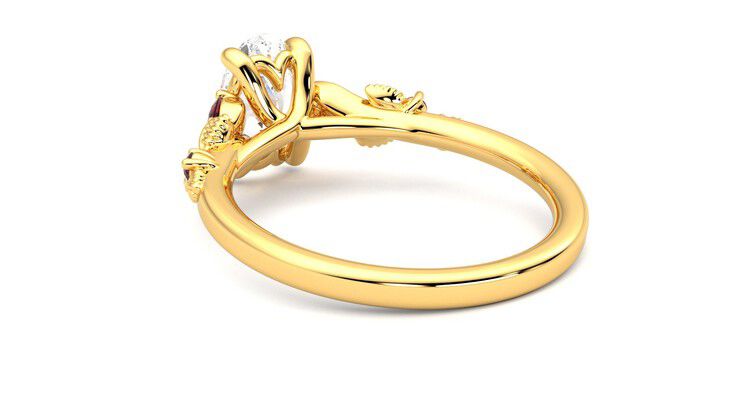 Taylor & Hart Lierre Oval Engagement Ring 360 degree image 17