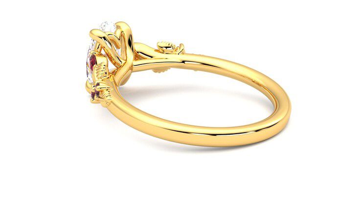Taylor & Hart Lierre Oval Engagement Ring 360 degree image 18