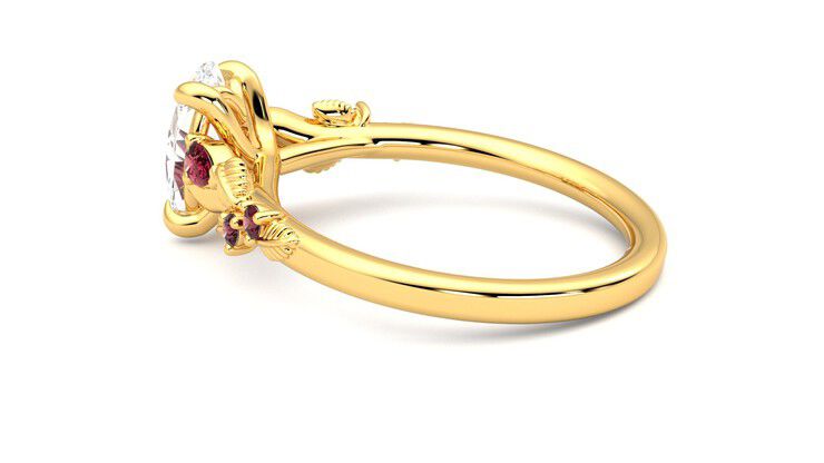 Taylor & Hart Lierre Oval Engagement Ring 360 degree image 19