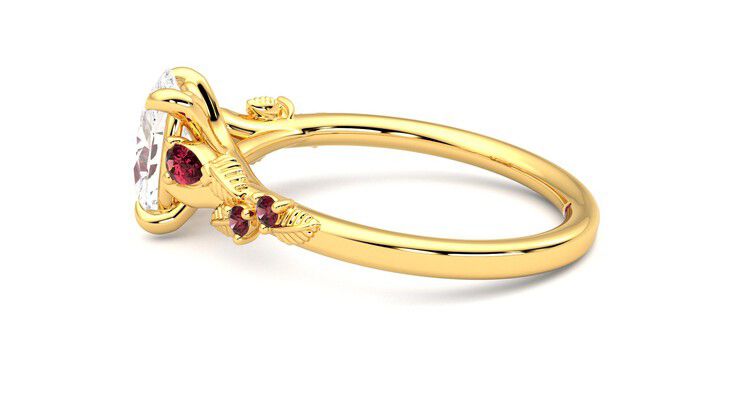 Taylor & Hart Lierre Oval Engagement Ring 360 degree image 20