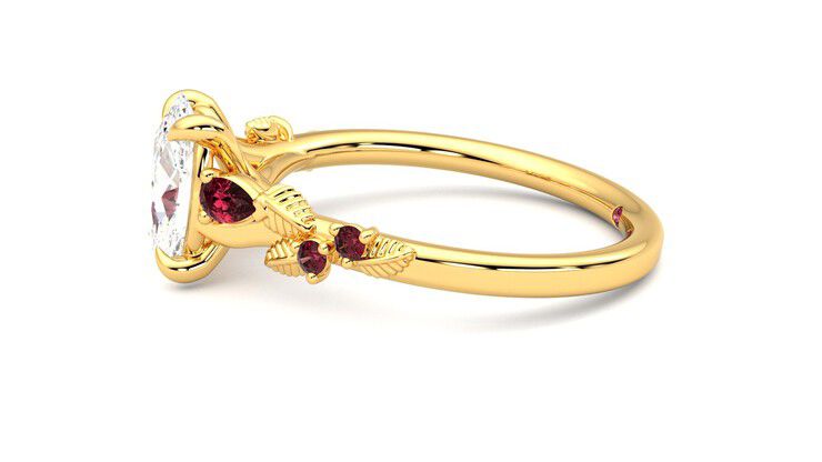 Taylor & Hart Lierre Oval Engagement Ring 360 degree image 21