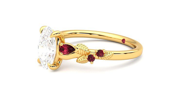 Taylor & Hart Lierre Oval Engagement Ring 360 degree image 23
