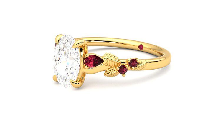 Taylor & Hart Lierre Oval Engagement Ring 360 degree image 24