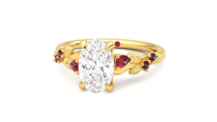 Taylor & Hart Lierre Oval Engagement Ring 360 degree image 27