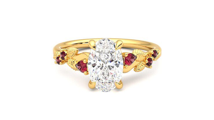 Taylor & Hart Lierre Oval Engagement Ring 360 degree image 29
