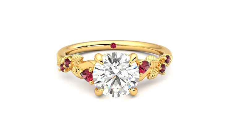 Taylor & Hart Lierre Round Engagement Ring 360 degree image 1