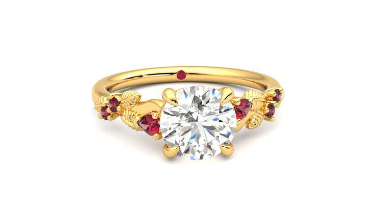 Taylor & Hart Lierre Round Engagement Ring 360 degree image 2