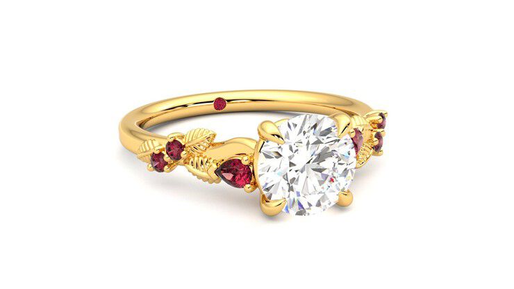 Taylor & Hart Lierre Round Engagement Ring 360 degree image 4