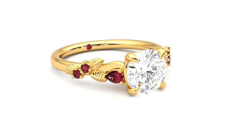 Taylor & Hart Lierre Round Engagement Ring 360 degree image 5