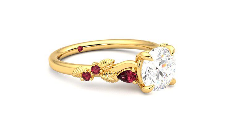 Taylor & Hart Lierre Round Engagement Ring 360 degree image 6