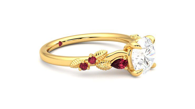 Taylor & Hart Lierre Round Engagement Ring 360 degree image 7