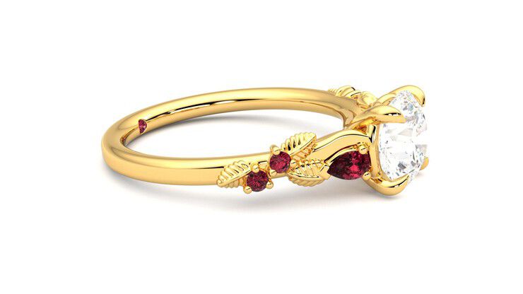 Taylor & Hart Lierre Round Engagement Ring 360 degree image 8