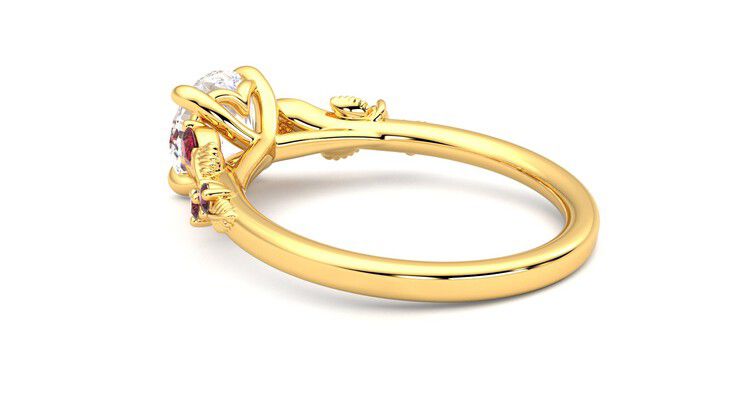Taylor & Hart Lierre Round Engagement Ring 360 degree image 18
