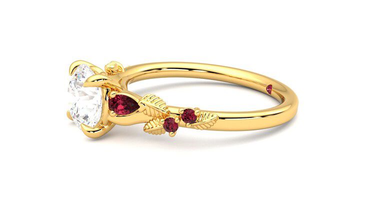Taylor & Hart Lierre Round Engagement Ring 360 degree image 22