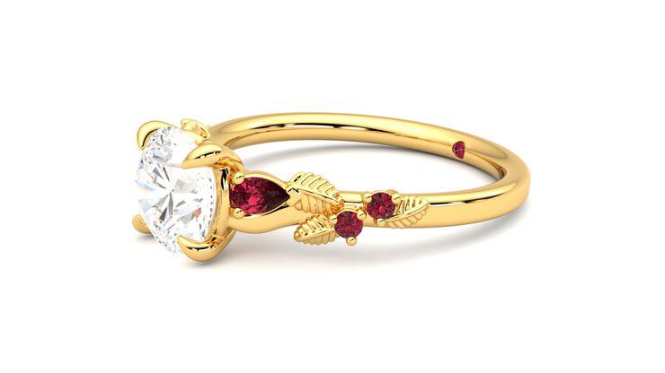 Taylor & Hart Lierre Round Engagement Ring 360 degree image 23