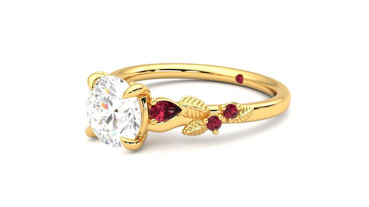 Taylor & Hart Lierre Round Engagement Ring 360 degree image 24