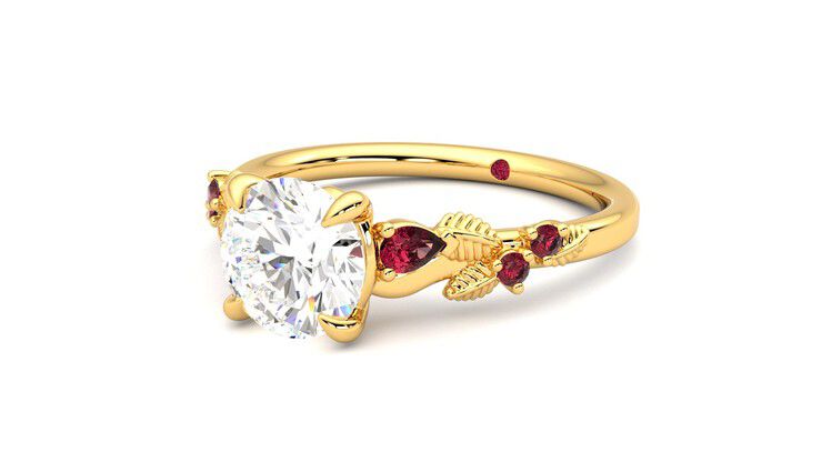 Taylor & Hart Lierre Round Engagement Ring 360 degree image 25