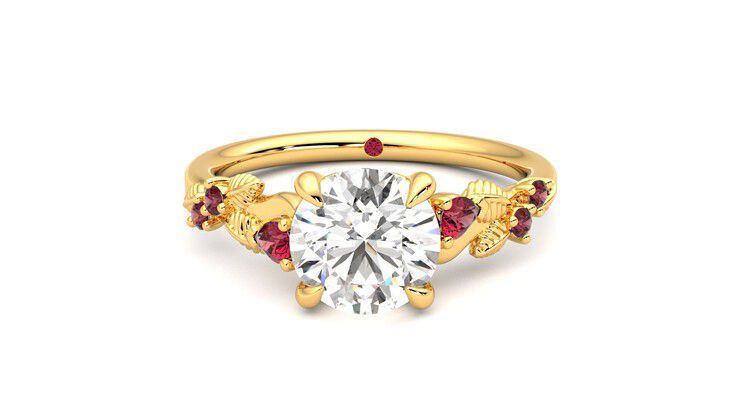 Taylor & Hart Lierre Round Engagement Ring 360 degree image 29