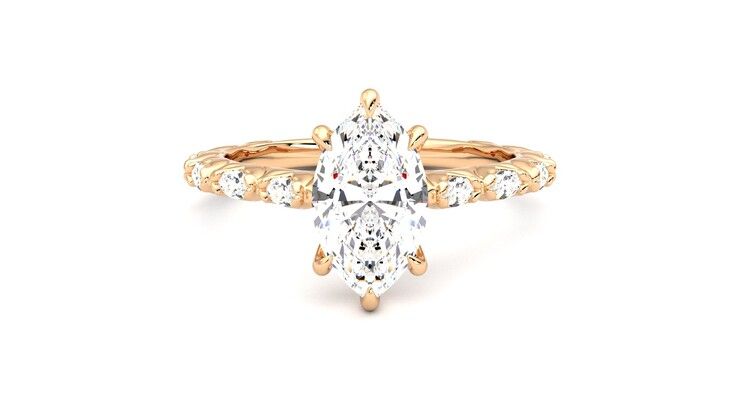 Taylor & Hart Liora Marquise Engagement Ring 360 degree image 0
