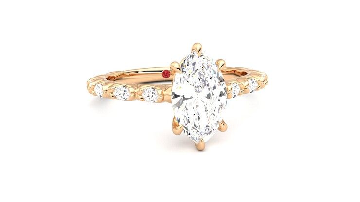 Taylor & Hart Liora Marquise Engagement Ring 360 degree image 3