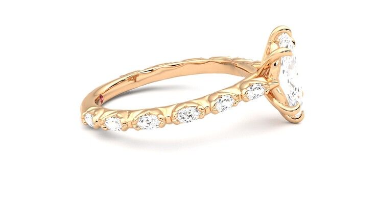 Taylor & Hart Liora Marquise Engagement Ring 360 degree image 9