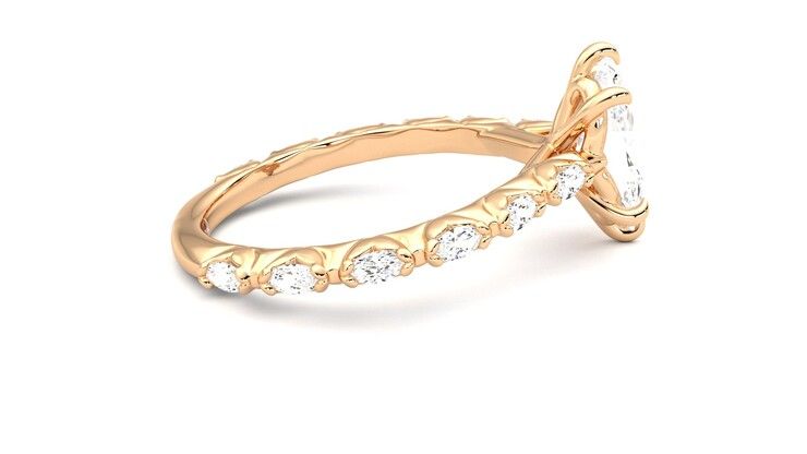 Taylor & Hart Liora Marquise Engagement Ring 360 degree image 10