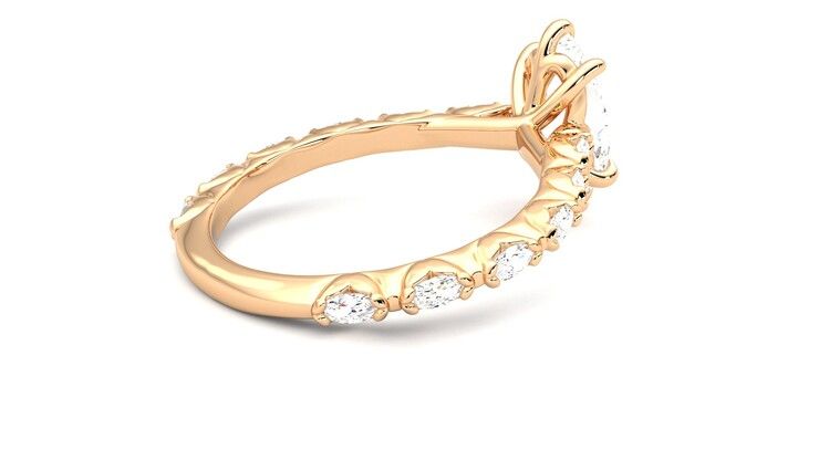 Taylor & Hart Liora Marquise Engagement Ring 360 degree image 12