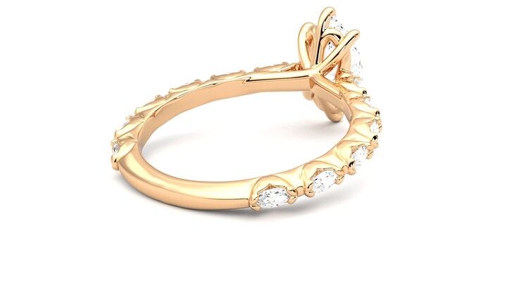 Taylor & Hart Liora Marquise Engagement Ring 360 degree image 13