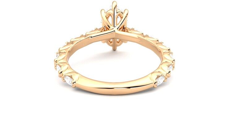 Taylor & Hart Liora Marquise Engagement Ring 360 degree image 15