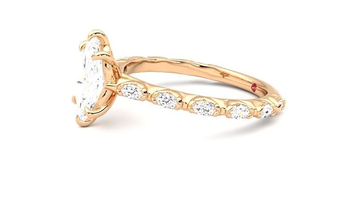 Taylor & Hart Liora Marquise Engagement Ring 360 degree image 22