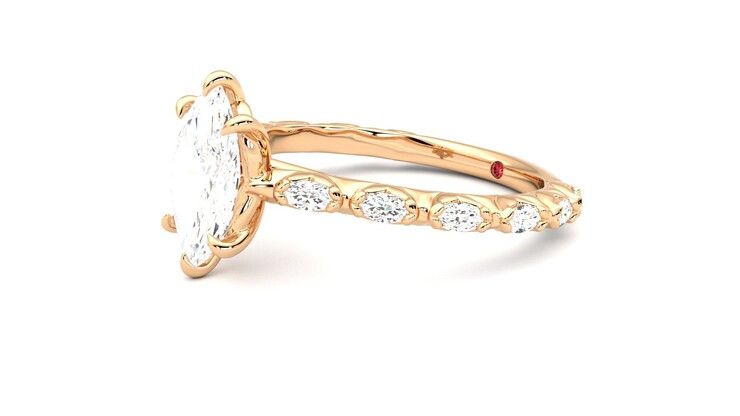 Taylor & Hart Liora Marquise Engagement Ring 360 degree image 23