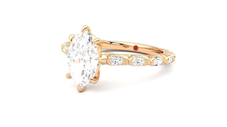 Taylor & Hart Liora Marquise Engagement Ring 360 degree image 25