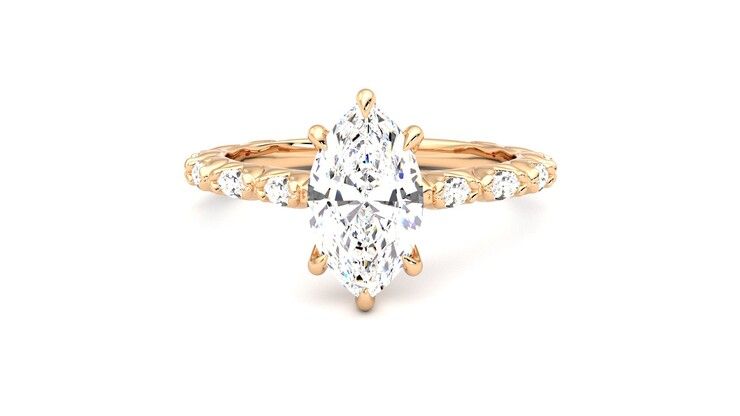 Taylor & Hart Liora Marquise Engagement Ring 360 degree image 29
