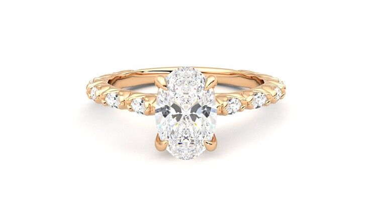 Taylor & Hart Liora Oval Engagement Ring 360 degree image 0