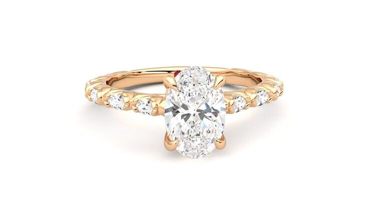 Taylor & Hart Liora Oval Engagement Ring 360 degree image 2