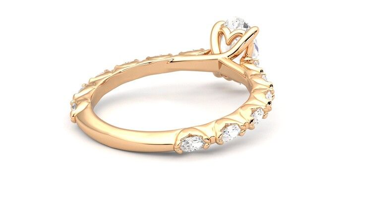 Taylor & Hart Liora Oval Engagement Ring 360 degree image 13