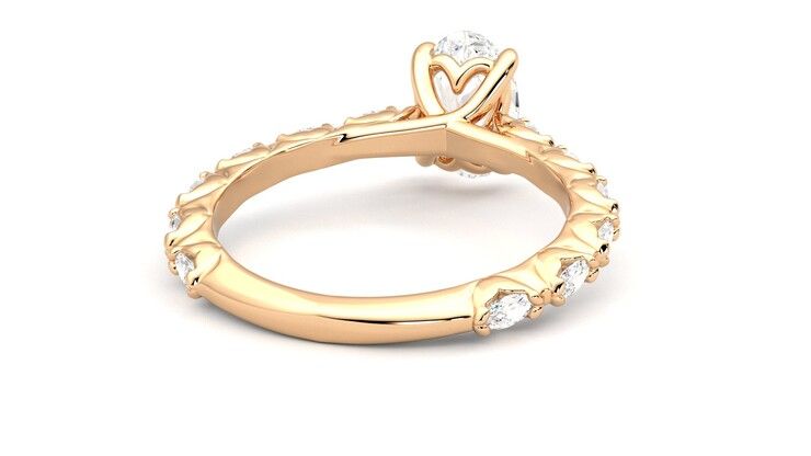 Taylor & Hart Liora Oval Engagement Ring 360 degree image 14