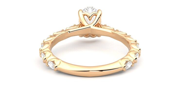 Taylor & Hart Liora Oval Engagement Ring 360 degree image 15