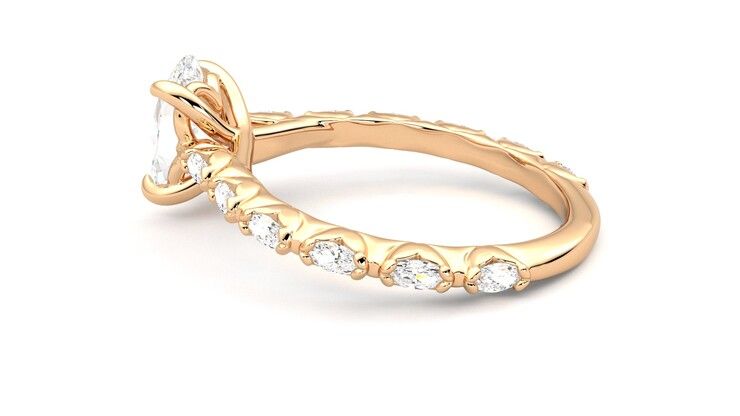 Taylor & Hart Liora Oval Engagement Ring 360 degree image 19