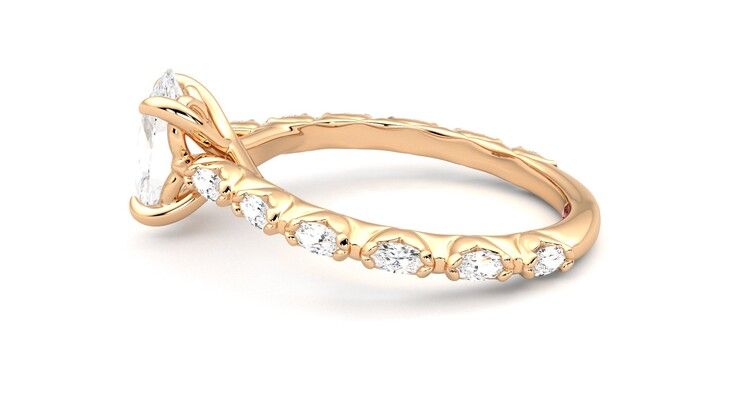 Taylor & Hart Liora Oval Engagement Ring 360 degree image 20