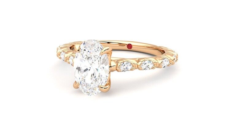 Taylor & Hart Liora Oval Engagement Ring 360 degree image 26