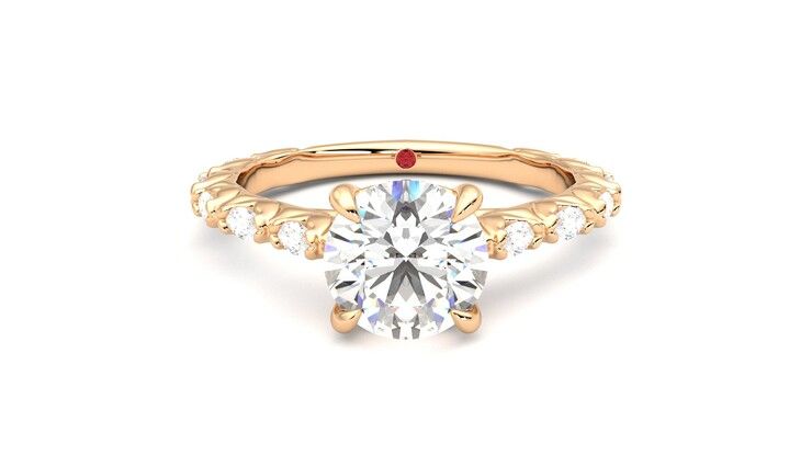 Taylor & Hart Liora Round Engagement Ring 360 degree image 0
