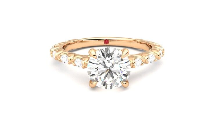 Taylor & Hart Liora Round Engagement Ring 360 degree image 1