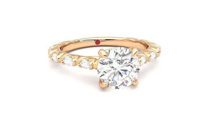 Taylor & Hart Liora Round Engagement Ring 360 degree image 3